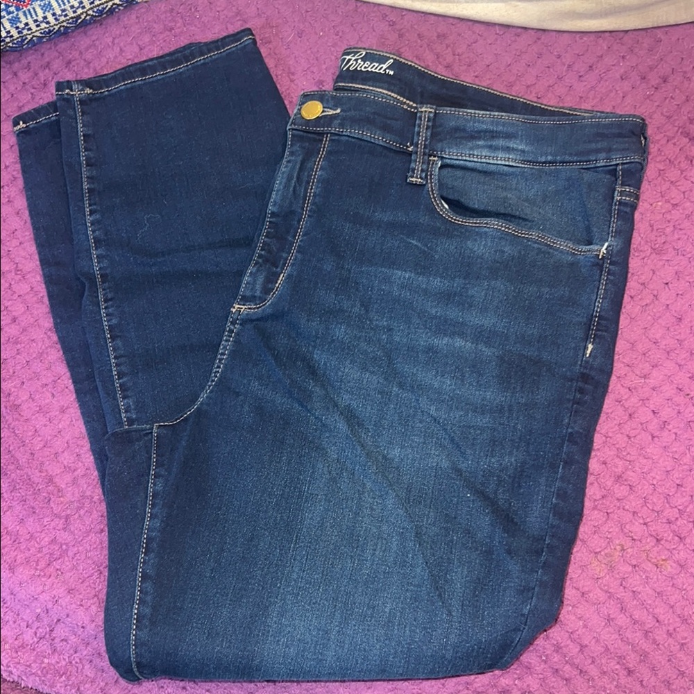 Universal thread Dark Blue Denim stretch Jeans ankle size 18